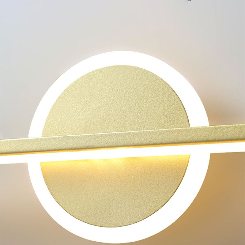 Light Luxury Metal Vanity Light Geometry LED Vanity Lamp with Acrylic Shade for Bedroom