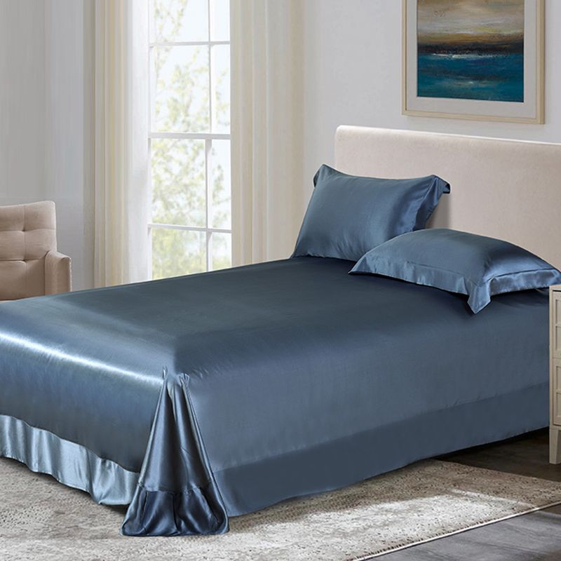Elegant Silk Bed Sheet Wrinkle Resistant Non-Pilling Soft Bed Sheet