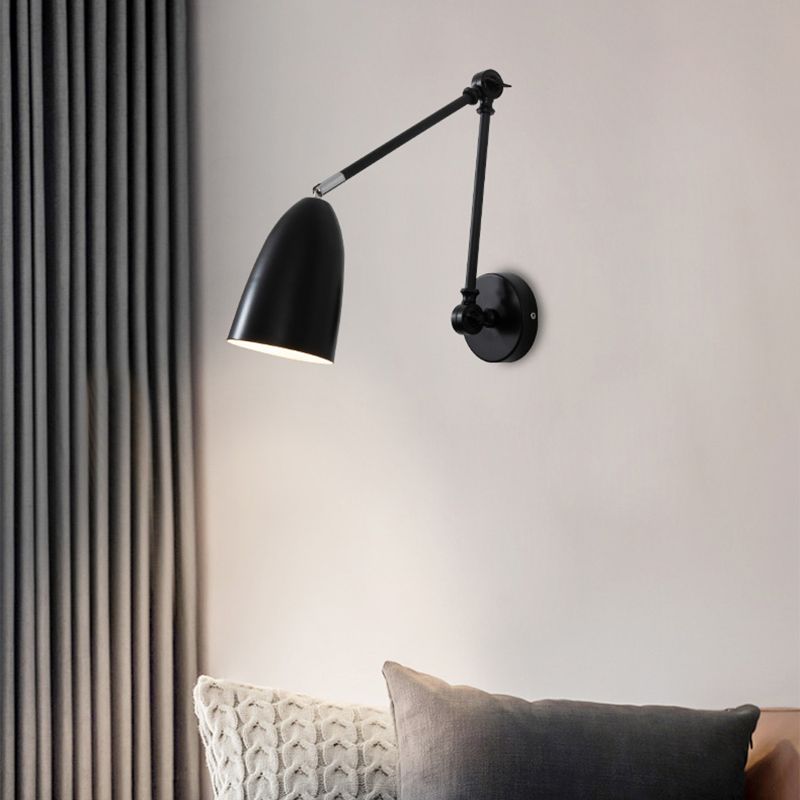 Metal Shade Wall Light Nordic Single Light Adjustable Wall Sconce for Living Room