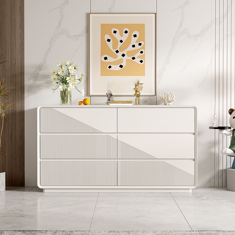 Modern Wood White Storage Chest Drawers Included for Bedroom