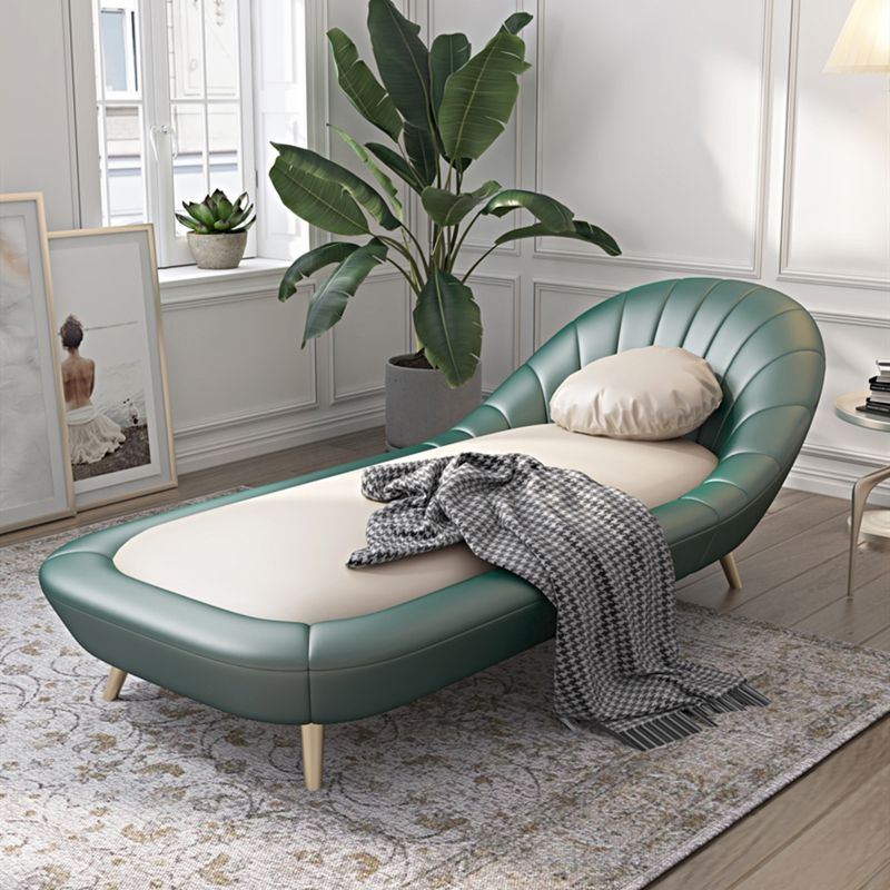 Modern Armless Chaise Lounge Faux Leather Chaise Lounge Sofa