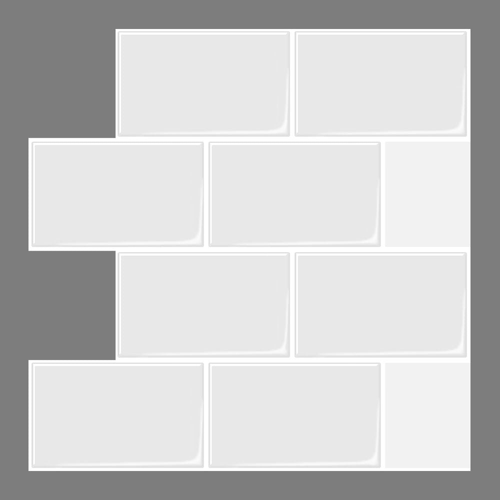 Modern Tile-Peel & Stick PVC Rectangular Subway Tile Peel and Stick Wall Tile