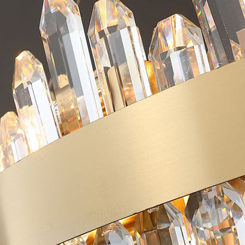 Light Luxury Style Round Hanging Pendant Lights Crystal Pendant