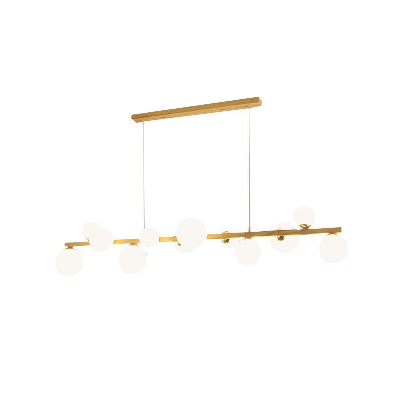 Contemporary Adjustable Length Hanging Light Globe Glass Pendant Light for Kitchen