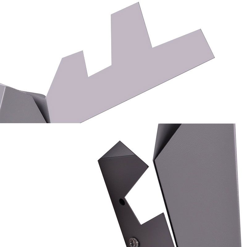 Antler Sconce Light Nordic Metal Grey/Pink 1 Light Wall Mount Light Fixture, 11"/15" Wide