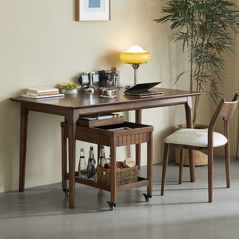 Modern Dining Set 1/3/4/5 Pcs Rectangle Solid Wood Dining Table and Chairs