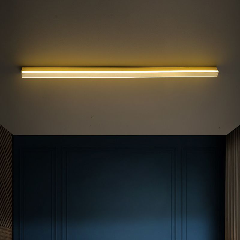 Modern Metal Wall Sconce Linear Shape Wall Light with Acrylic Shade for Bedroom
