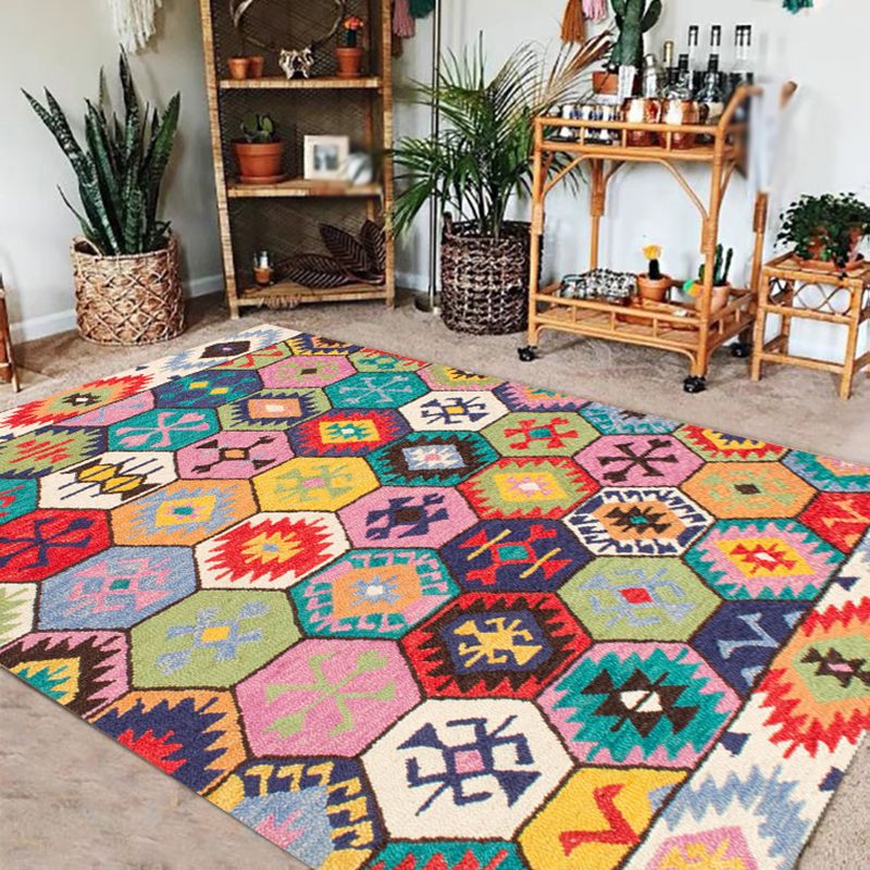 Colours Moroccan Rug Polyester Graphic Area Rug Stain Resistant Indoor Rug Home Decor