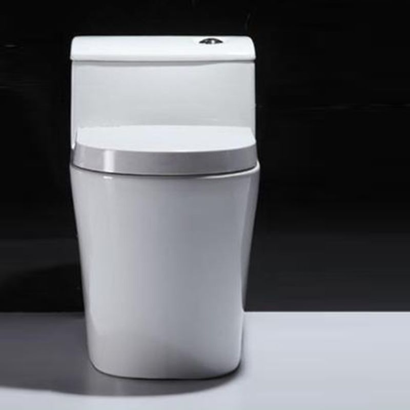 Contemporary Floor Mounted Toilet Seat Included Toilet Bowl for Bathroom