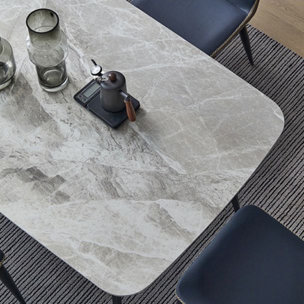 Designer Style Sintered Stone Dining Set Rectangle 1/4/5/7 Pieces Dining Room Table Set