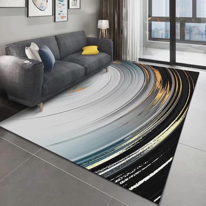 Modern Artistic Pattern Carpet Polyester Indoor Rug Non-Slip Backing Area Carpet for Home Decoration