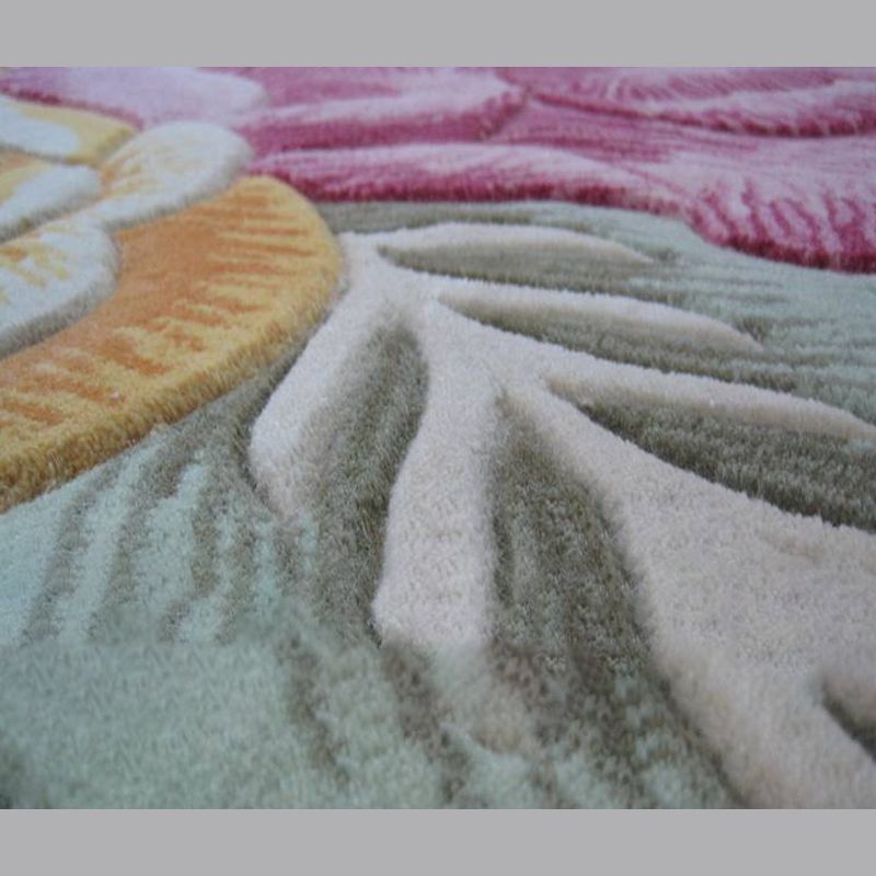 Beige Modern Area Carpet Polyester Tribal Pattern Rug Non-Slip Area Rug for Home Decor