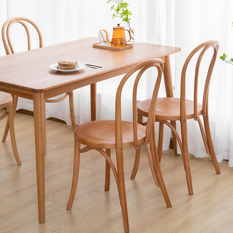 Chaise de salle à manger en bois massif de style traditionnel, chaise latérale à dossier à lattes