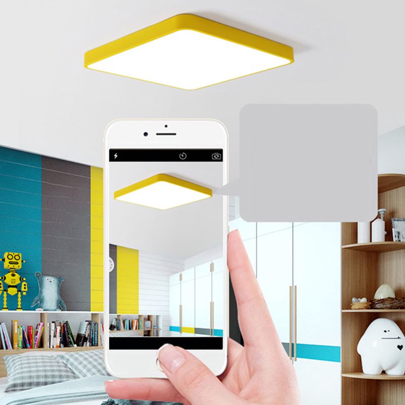 Modern Ceiling Light Nordic Creative Macaron Living Room Corridor Balcony Aisle Iron Ultra-thin Square Led Lamps