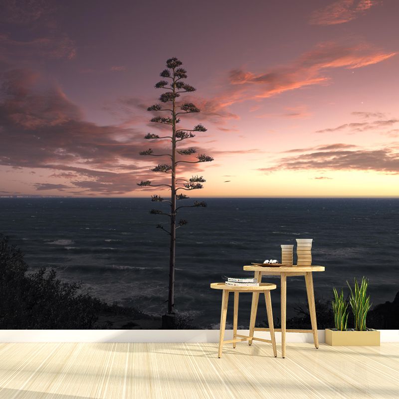 Boundless Sea Mural Environment Friendly Wallpaper Home Decoration for Bathroom