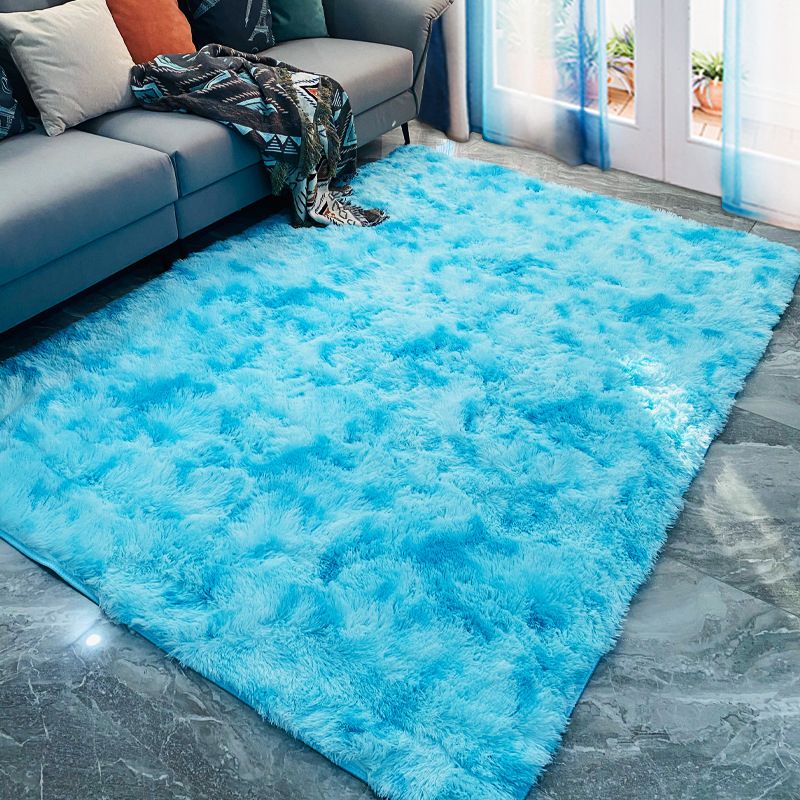 Fancy Ombre Printed Rug Multi Colored Synthetics Area Carpet Stain-Resistant Easy Care Indoor Rug for Living Room