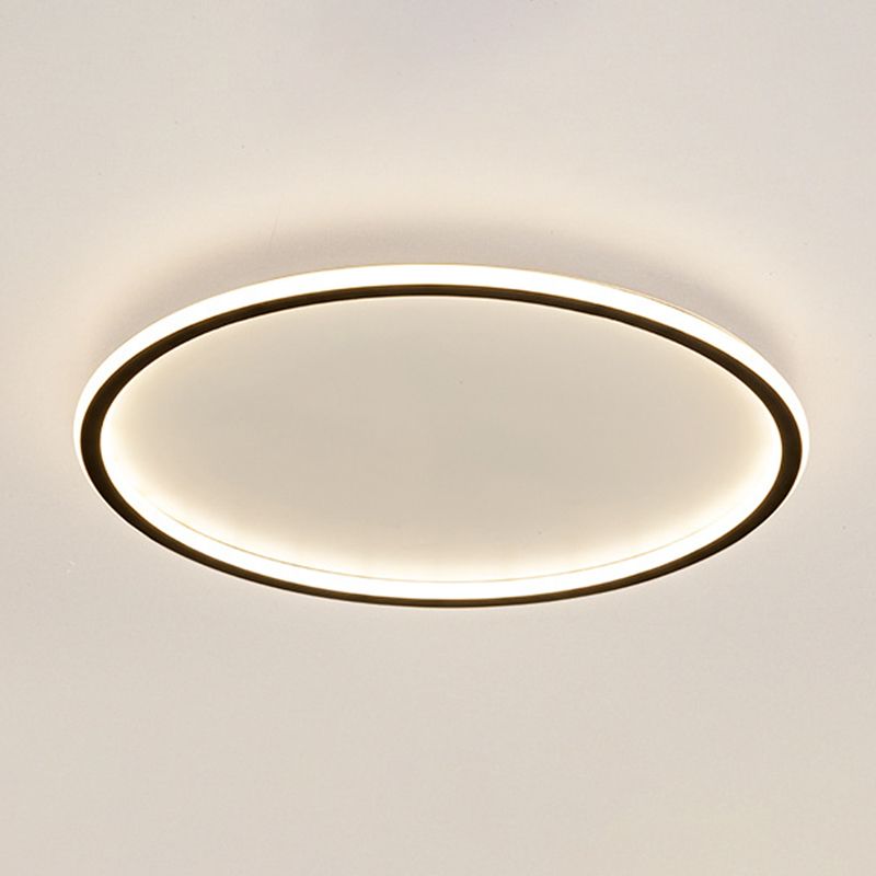 Ronde inbouwlampen Eigentijds aluminium plafondmontagearmatuur voor woonkamer