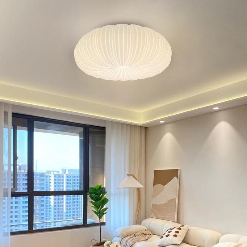 Single Contemporary White Flush Mount Lighting LED Acrylic Ceiling Light for Foyer