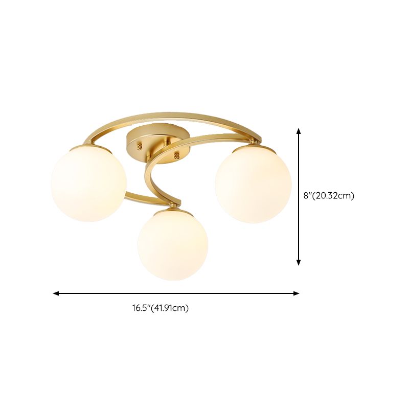 Modern Simple Ceiling Light Ball Shape Iron Ceiling Lamp for Bedroom