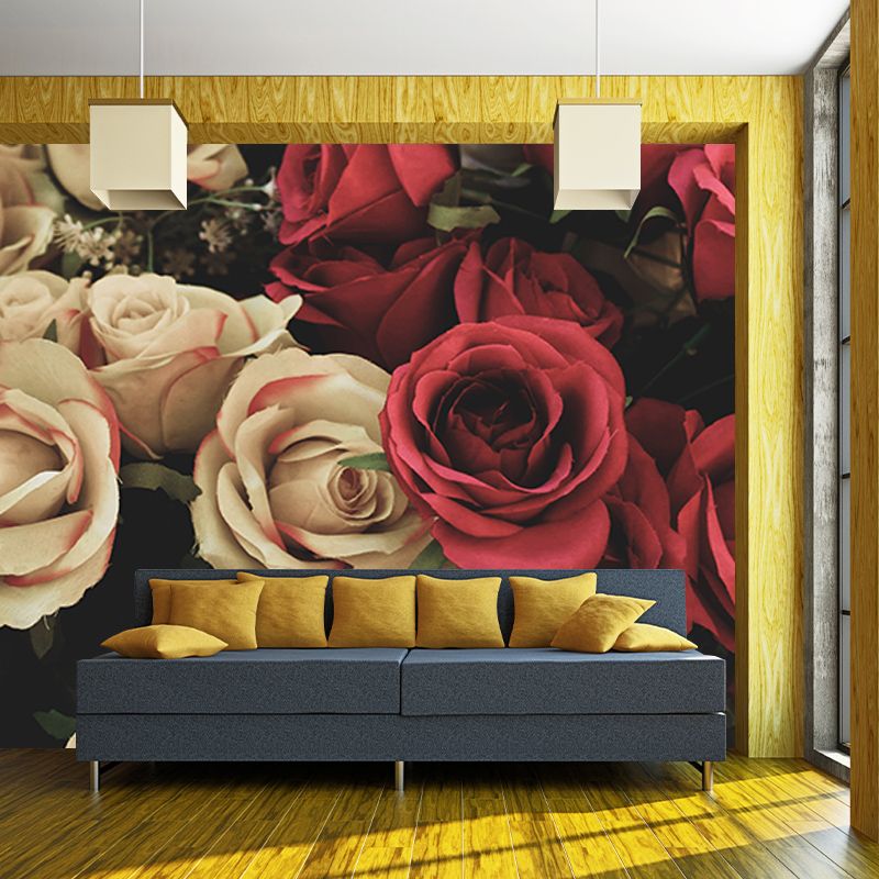 Environmental Wall Mural Wallpaper Beautiful Roses Living Room Wall Mural