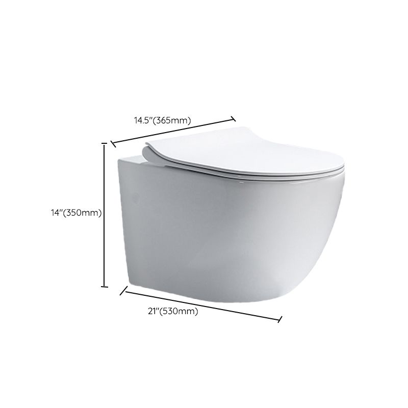 Modern Ceramic White Flush Toilet Wall Hung Urine Toilet with Seat for Bathroom