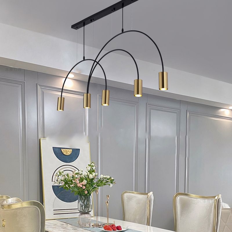 Contemporary Pendant Lights Cylinder Hanging Lighting Fixtures Metal for Kitchen Island