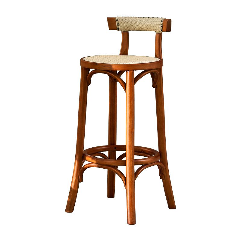 Solid Wood Bar Stool Modern Armless Sitting 28-inch Bar Stool