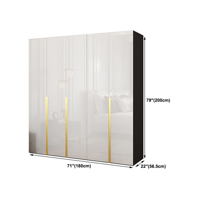 Engineered Wood Wardrobe Cabinet Hinged Modern Wardrobe Armoire