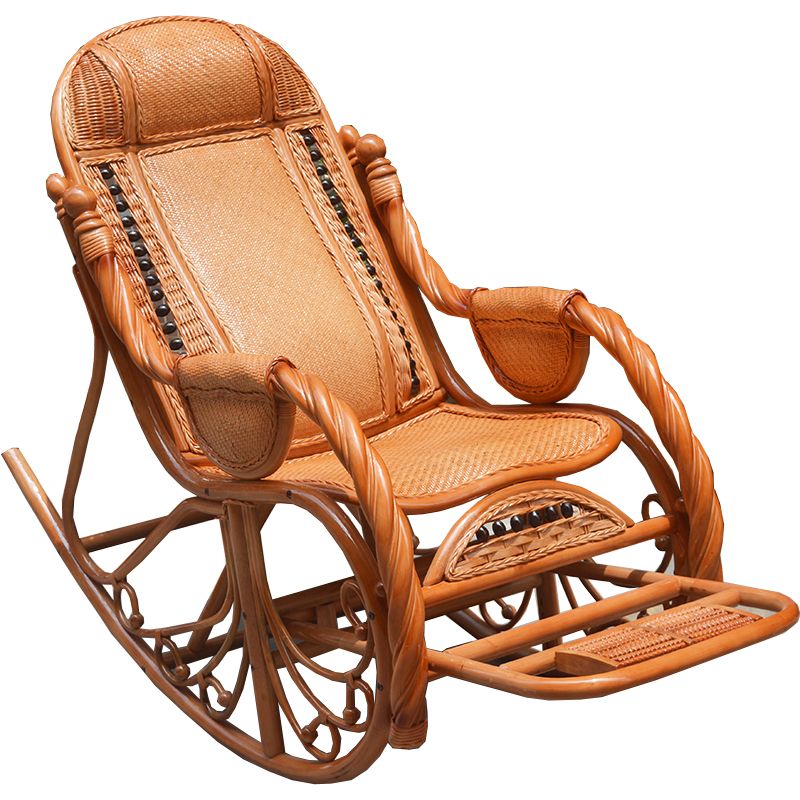 Mid Century Modern Recliner Chair Rattan/Wicker Recliner Chair for Living Room