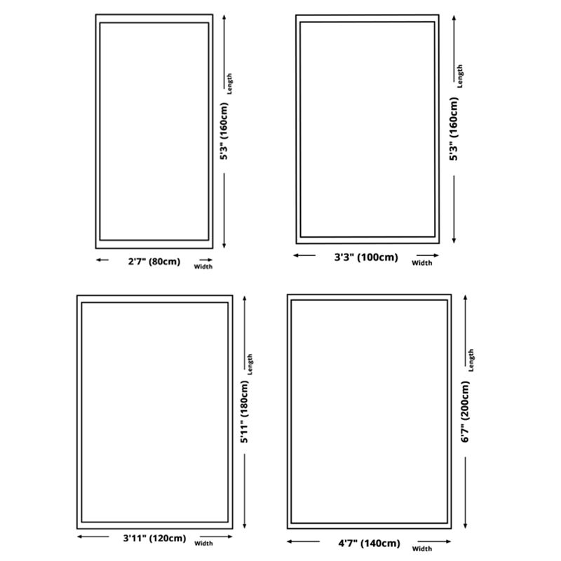 White Tone Casual Indoor Rug Polyester Random Print Rug Stian Resistant Indoor Rug for Living Room