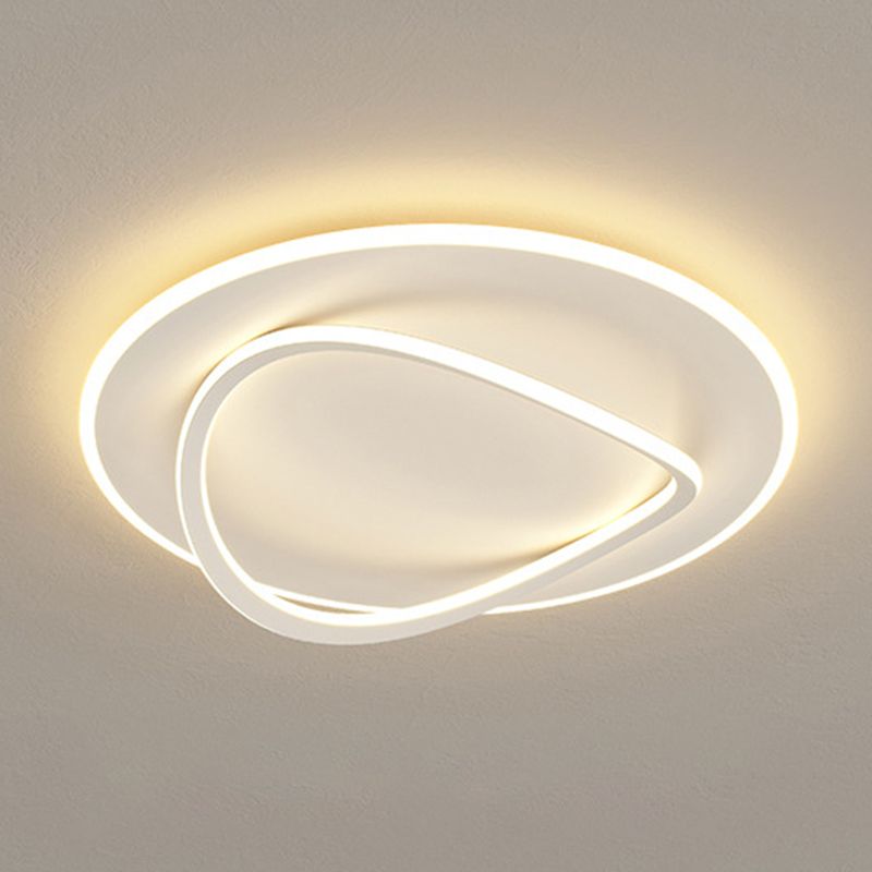 Contemporary Flush Mount Lighting LED White Ceiling Light for Bathroom