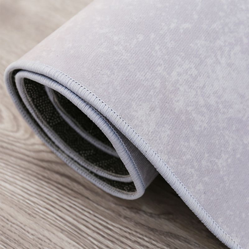 Grey Stripe Pattern Area Rug Modern Polyester Area Carpet Stain Resistant Rug for Living Room