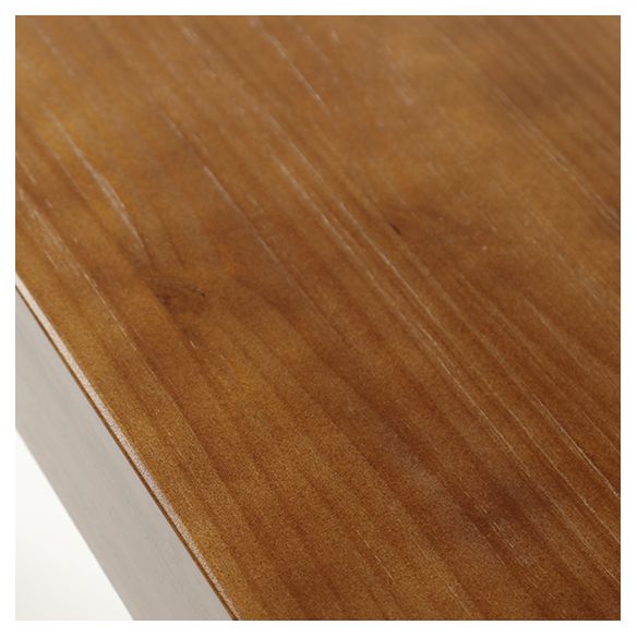 Industrial Solid Wood Top Dining Table Sets with Double Pedestal Base Dining Furniture for Home Use