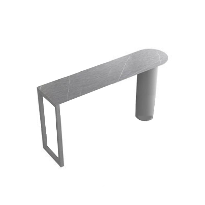 Sintered Stone Bistro Bar Table Double Pedestal Bar Table for Kitchen