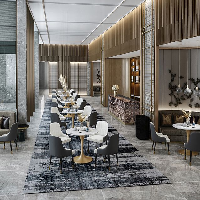 Glam Faux Marble Dining Table Set Round 1/2/4/5 Pieces Dining Set