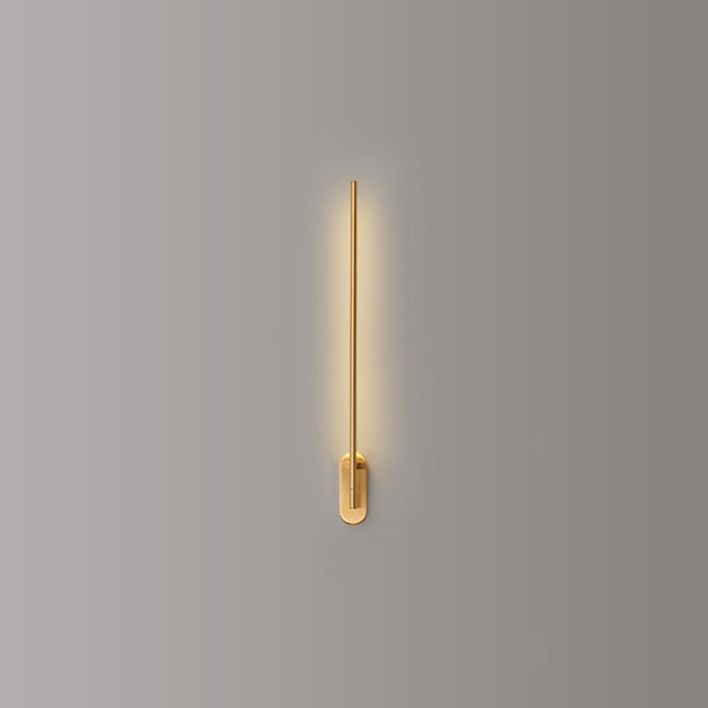 Moderne, prägnante Innenleitwandlampe Kupfer linearer Wandleuchten mit Acrylschatten