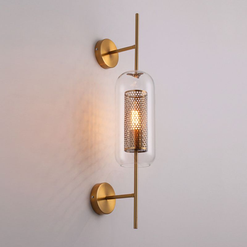 Vintage industrielle geometrische Wandmontage mit Beleuchtungsglaswandhalterung für Wohnzimmer