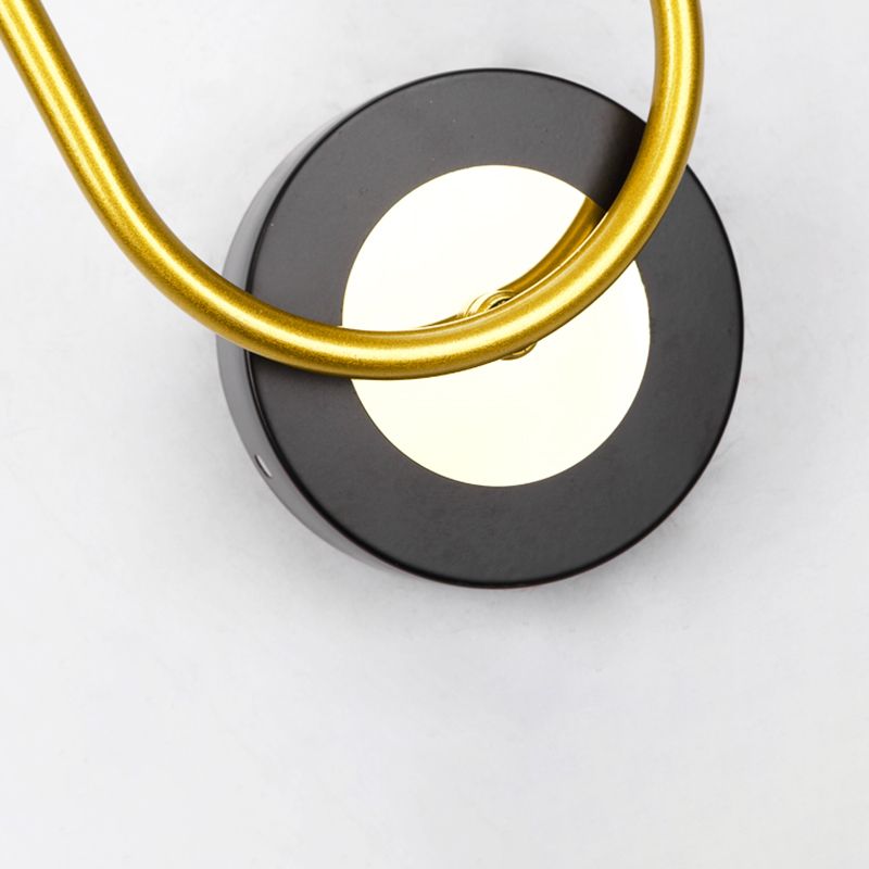 2-Light Round Wall Lighting Ideas Modern Style Metal Wall Mount Lamp
