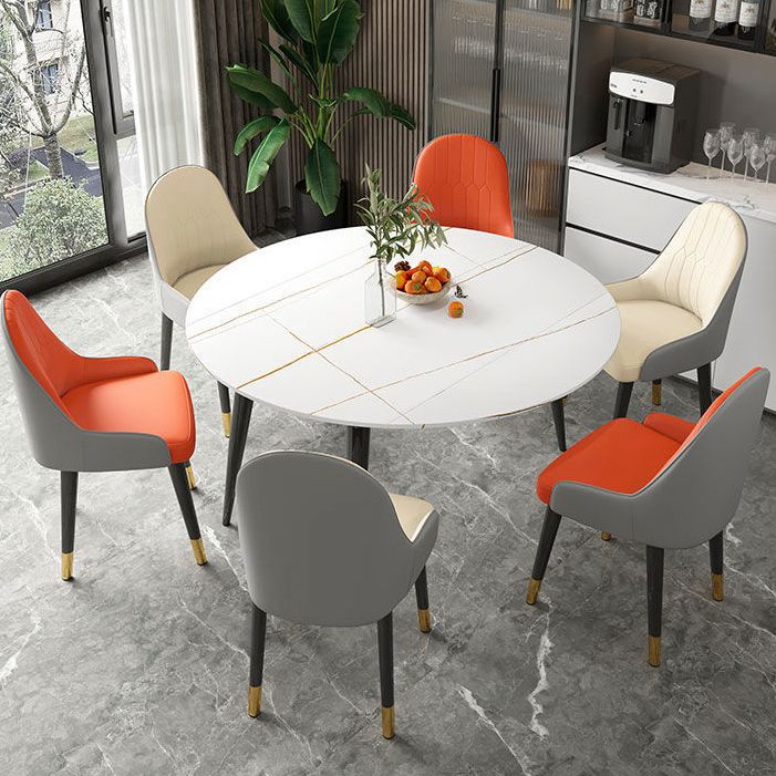 Faux Leather Dining Chair Parsons Home Dining Arm Side Chair