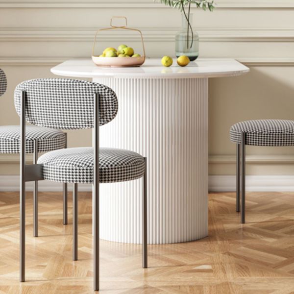 Mesa de comedor de doble pedestal de piedra mesa de comedor estilo simplicidad para el hogar