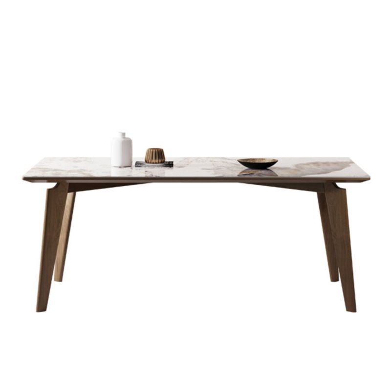 Rectangle Sintered Stone Table for Restaurant  Medieval Modern Table with 4 Legs