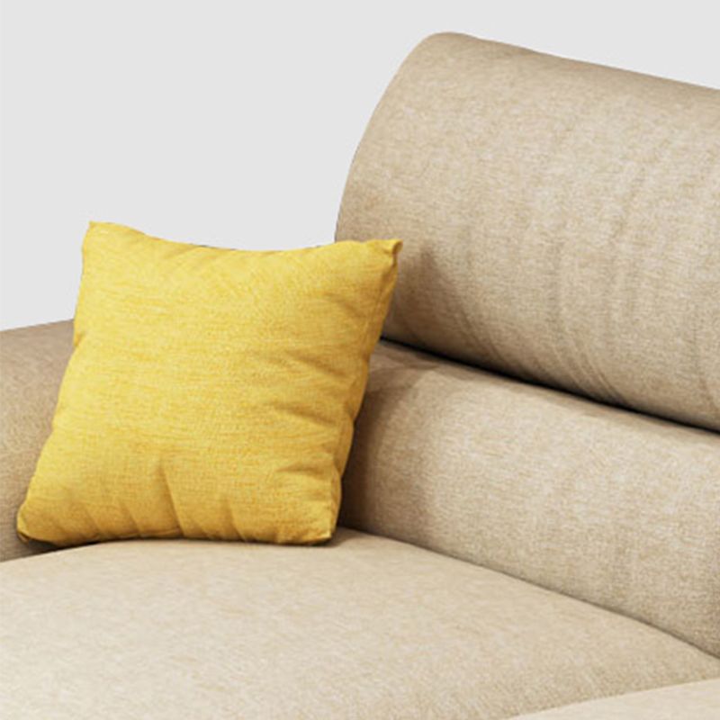 Nordic Cushions Stationary Fabric Living Room Recessed Arm Sofa