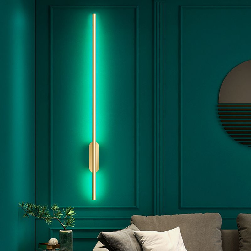 Modern Creative Linear LED Wall Light Wrought Iron Indoor Wall Lamp with Acrylic Shade
