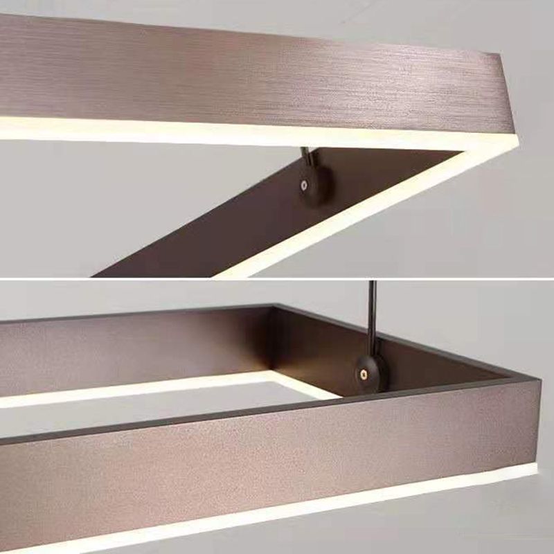 Luz de colgante de techo de múltiples capas modernas lámparas de colgantes de metal