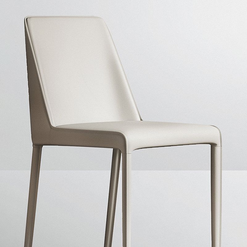 Sillas laterales de comedor con respaldo sólido de diseño moderno, sillas de comedor sin brazos de cuero para cocina