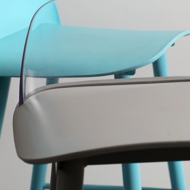 Nordic Style Plastic Barstool Colorful 4 Legs Bar Stool for Living Room