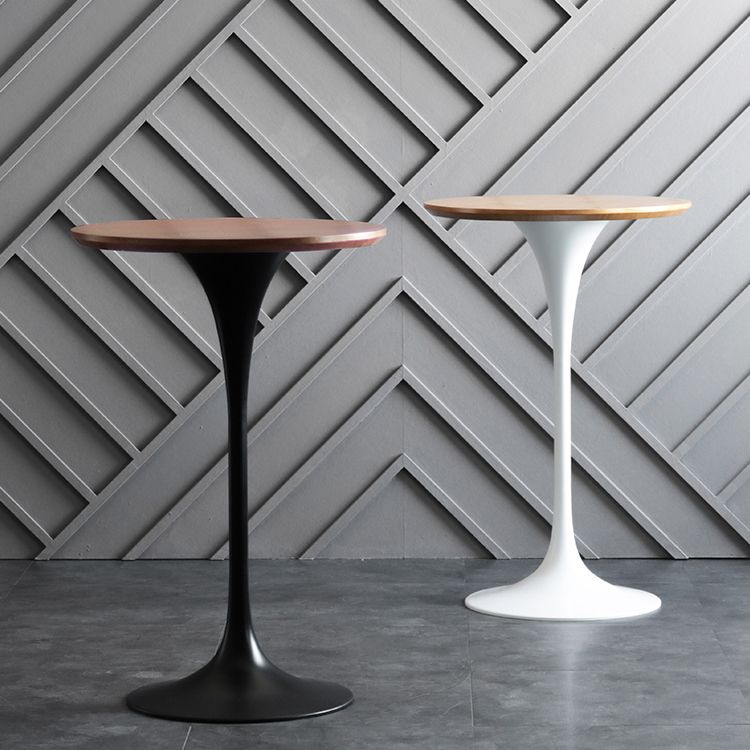 Industrial Metal Bar Table Round Top 41.3"H Pedestal Bistro Table for Cafe and Breakroom