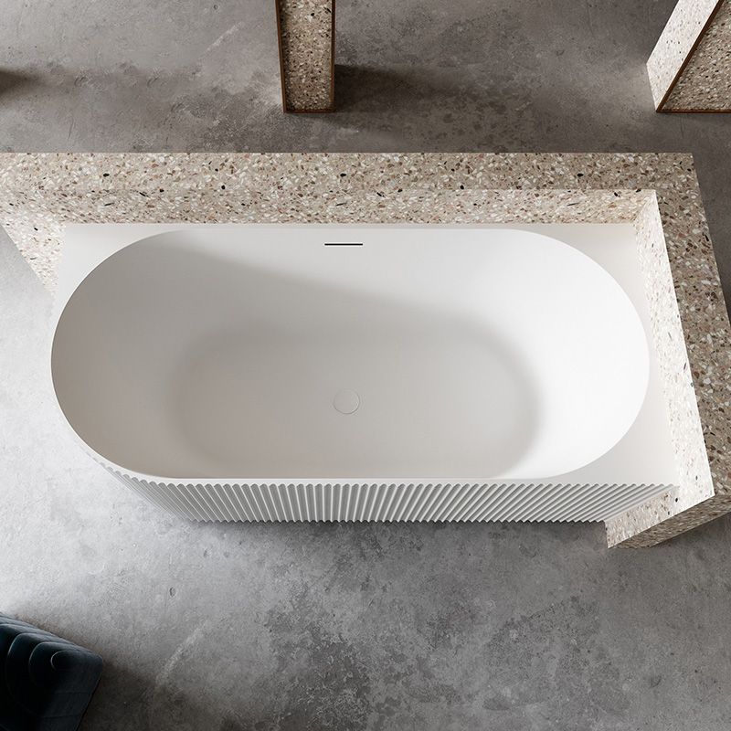 Antique Finish Soaking Bathtub Corner Modern Back to Wall Bath Tub