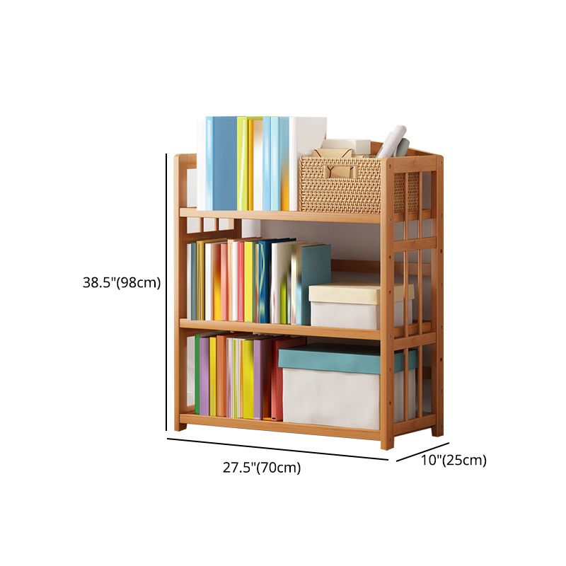 Contemporary Wood Bookcase Open Back Bookshelf for Home Office