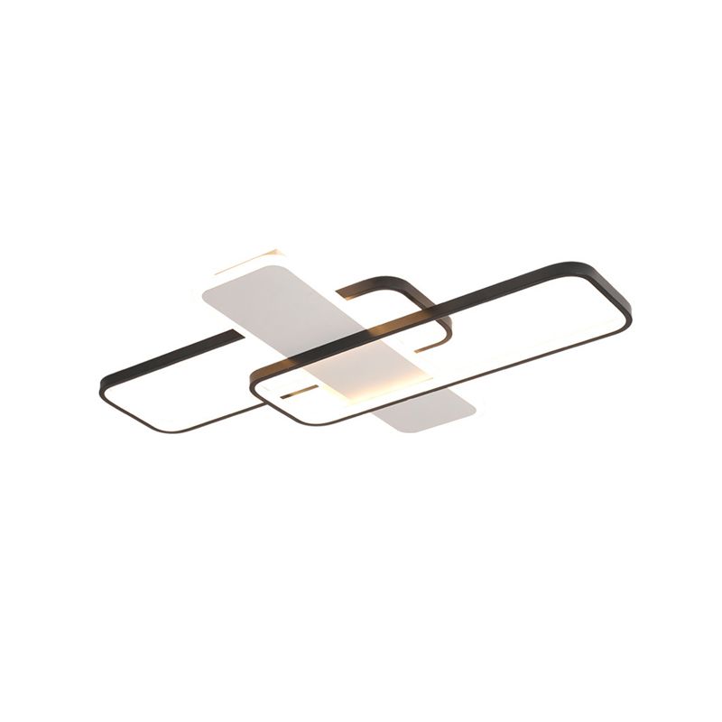 Plafonnier géométrique en métal plafonnier LED moderne pour salon